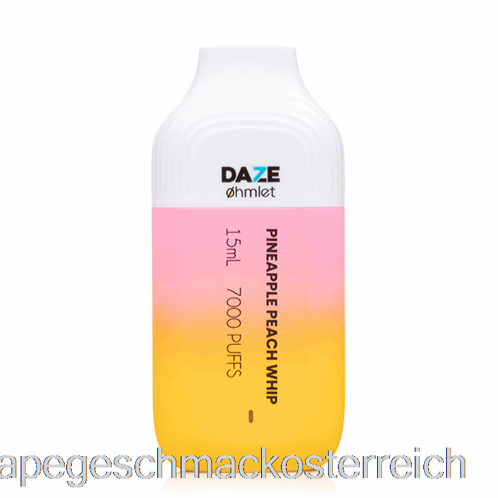 7 Daze Ohmlet 7000 0 % Null Nikotin Einweg-Ananas-Pfirsich-Peitsche Vape-Geschmack